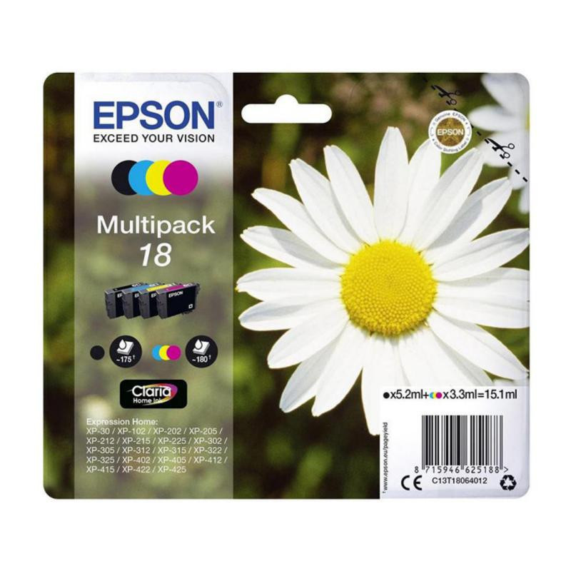 Cartucho de Tinta Epson C13T18064012 Negro y Color 4/u