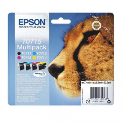 Cartucho de Tinta Epson C13T07154012 Negro y Color 4/u