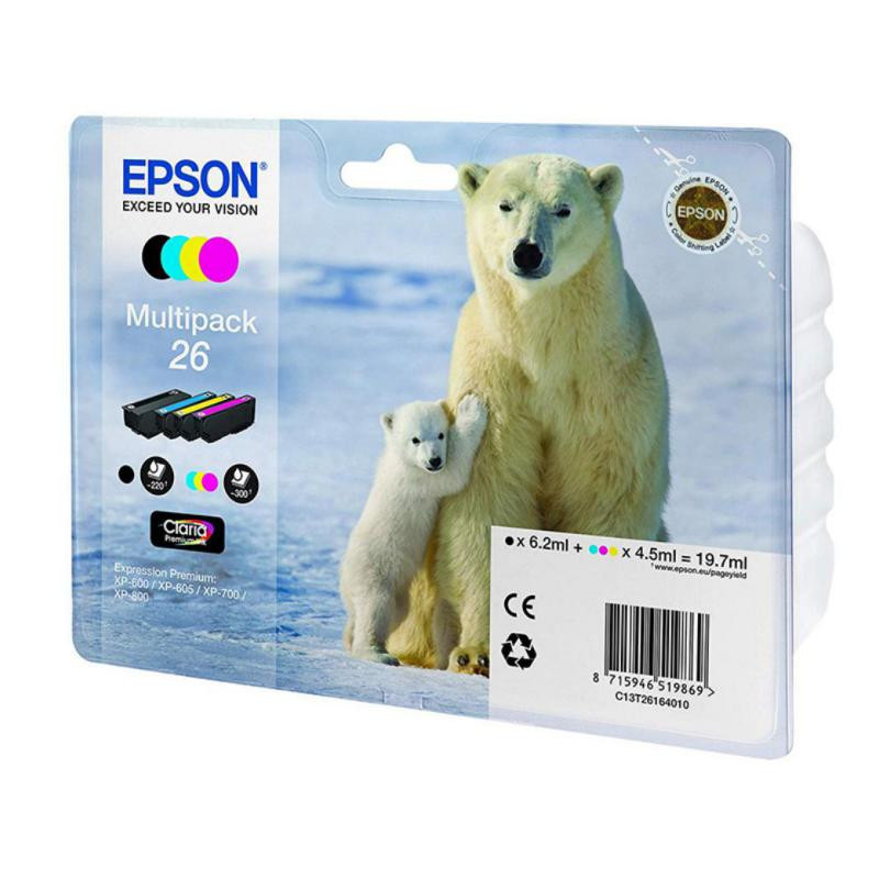 Cartucho de Tinta Epson C13T26164010 Negro y Color 4/u