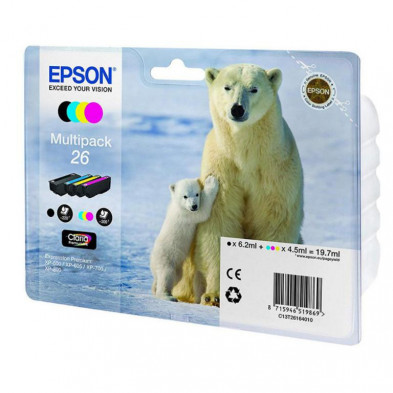 Cartucho de Tinta Epson C13T26164010 Negro y Color 4/u