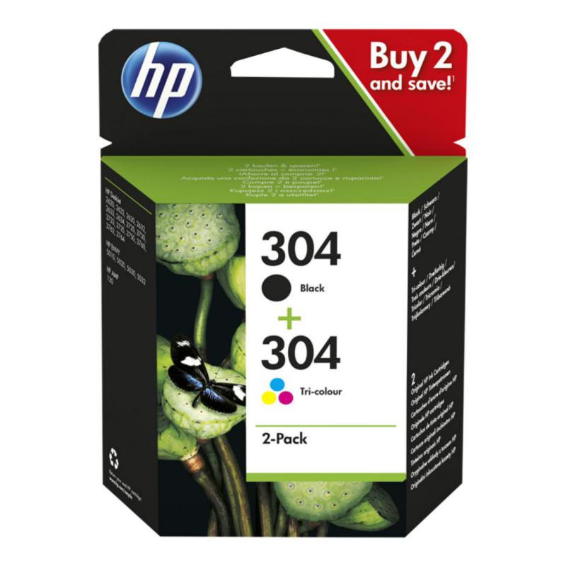 Cartucho HP 304 Pack Negro + Color