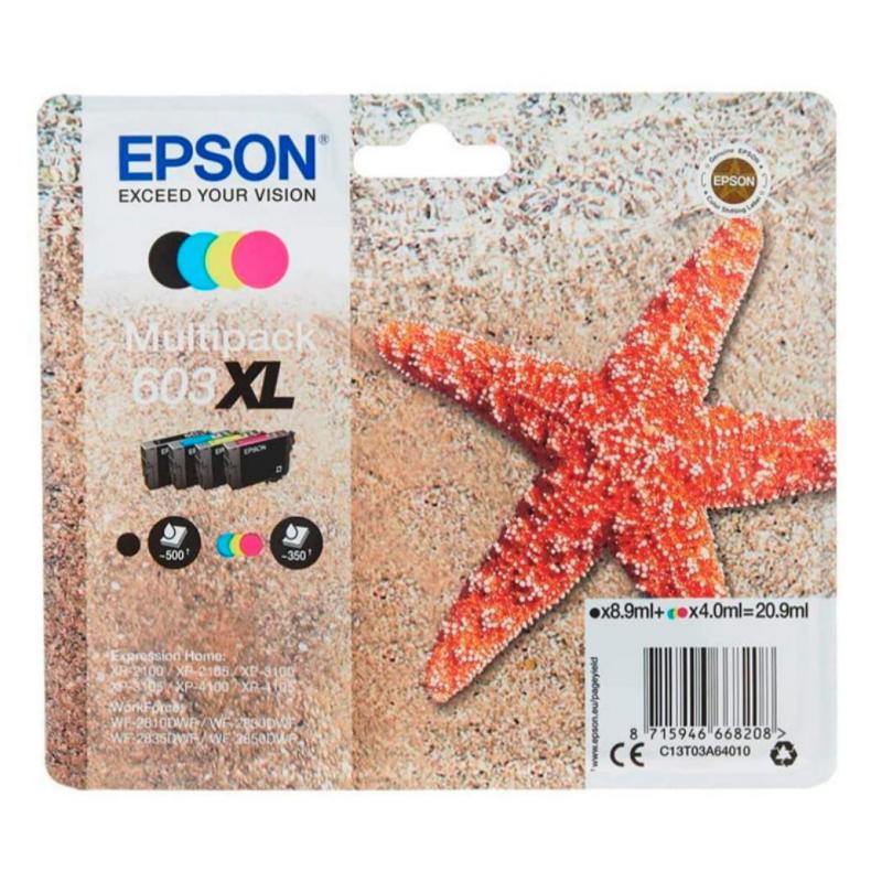 Cartucho Epson 603XL Pack 4 Colores C+M+Y+K