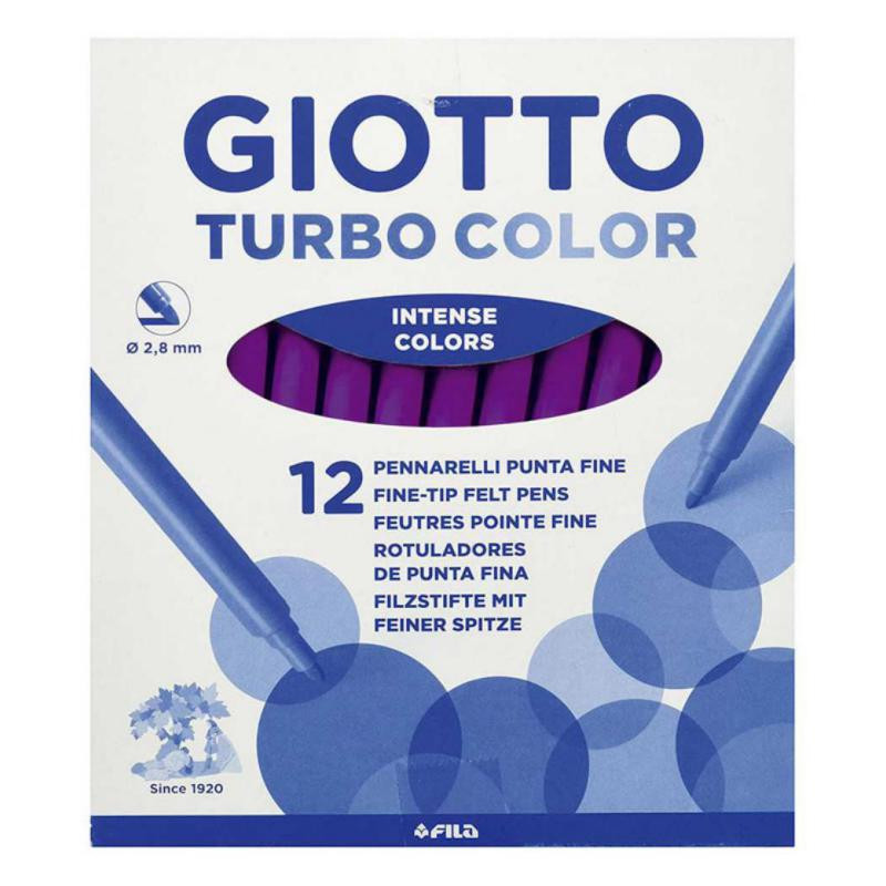 Rotulador Giotto Turbo Color 12 unid violeta