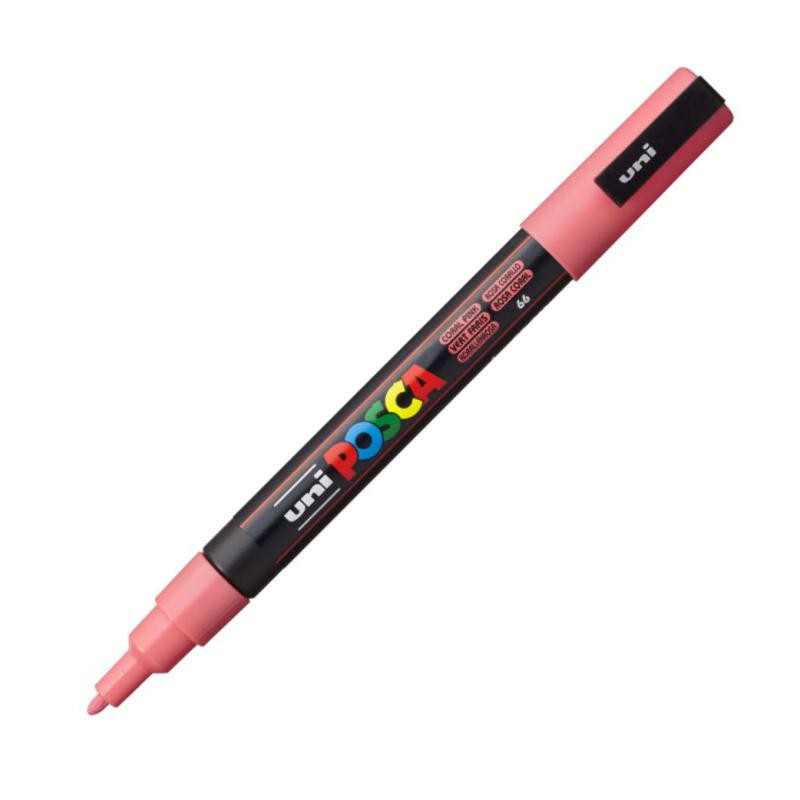 Rotulador Punta Fibra Uni Posca PC-3M Rosa Coral