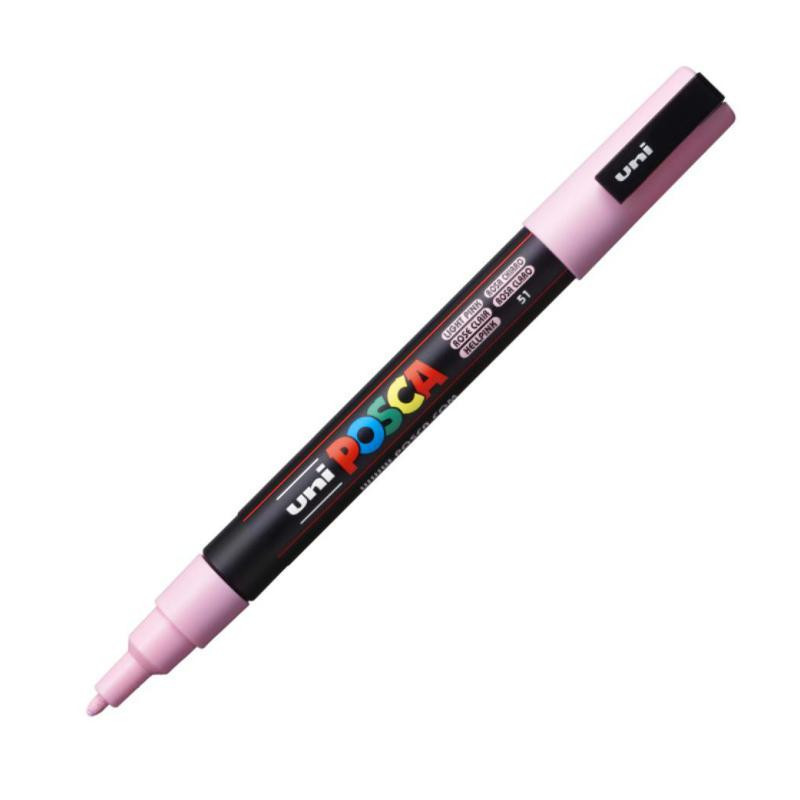 Rotulador Punta Fibra Uni Posca PC-3M Rosa Claro