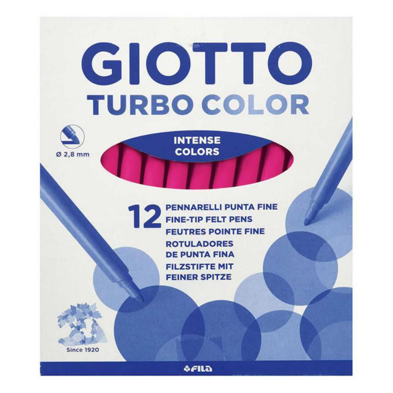 Rotulador Giotto Turbo Color 12 unid magenta