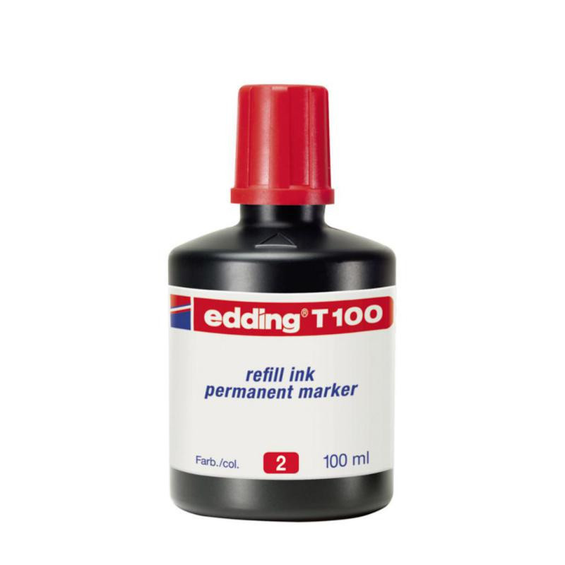 Tinta Edding T-100 100 ml. Rojo