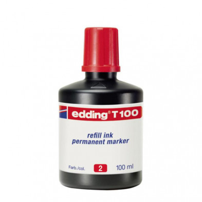 Tinta Edding T-100 100 ml. Rojo