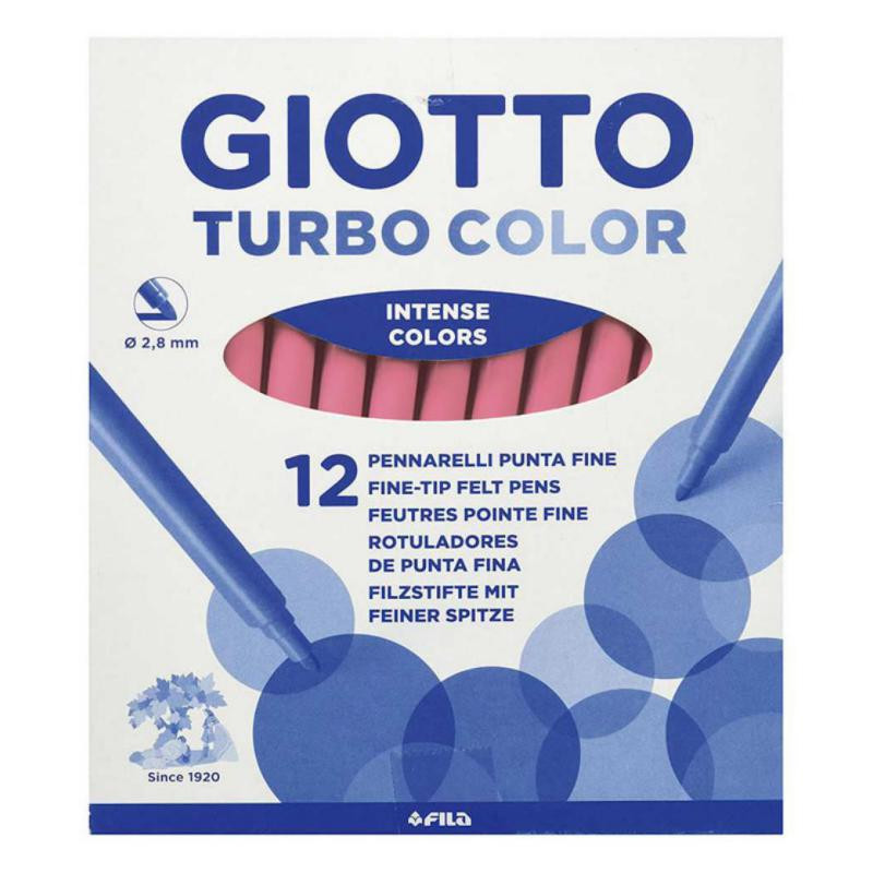 Rotulador Giotto Turbo Color 12 unid rosa