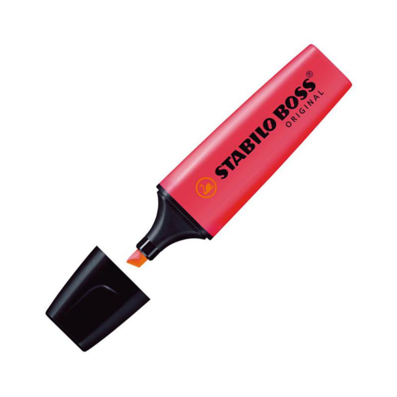 Rotulador Fluorescente Stabilo Boss Rojo