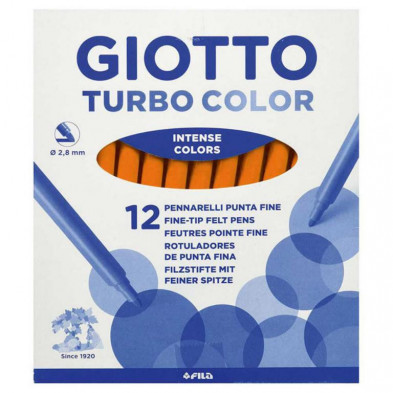 Rotulador Giotto Turbo Color 12 unid naranja