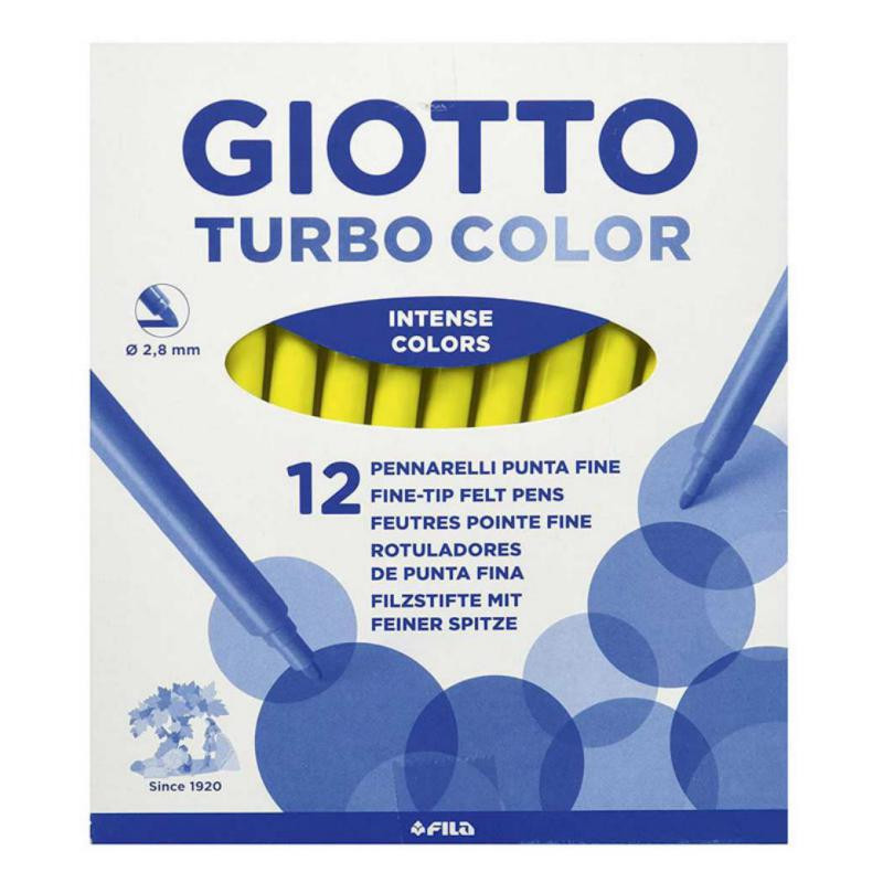 Rotulador Giotto Turbo Color 12 unid amarillo