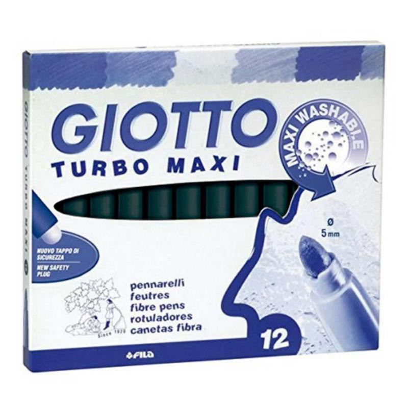 Rotulador Giotto Turbo Maxi 12 unid negro