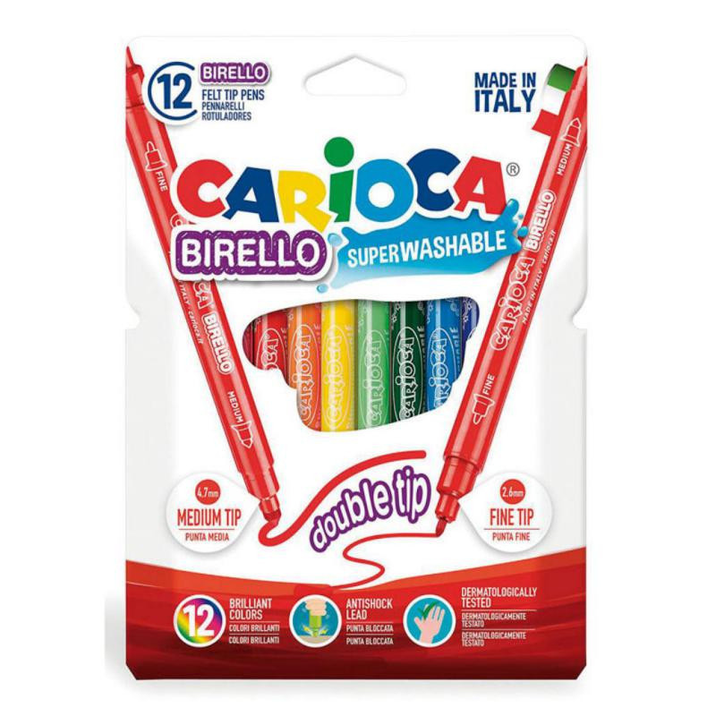 Rotuladores Doble Punta Carioca Birello 12 Colores