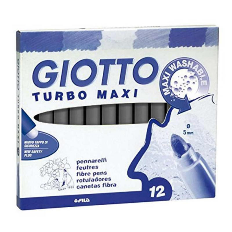 Rotulador Giotto Turbo Maxi 12 unid gris