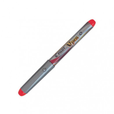 Pluma Pilot V-Pen Silver Rojo