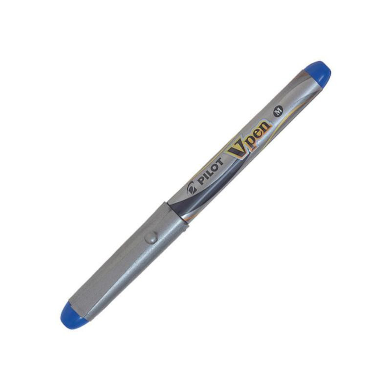 Pluma Pilot V-Pen Silver Azul