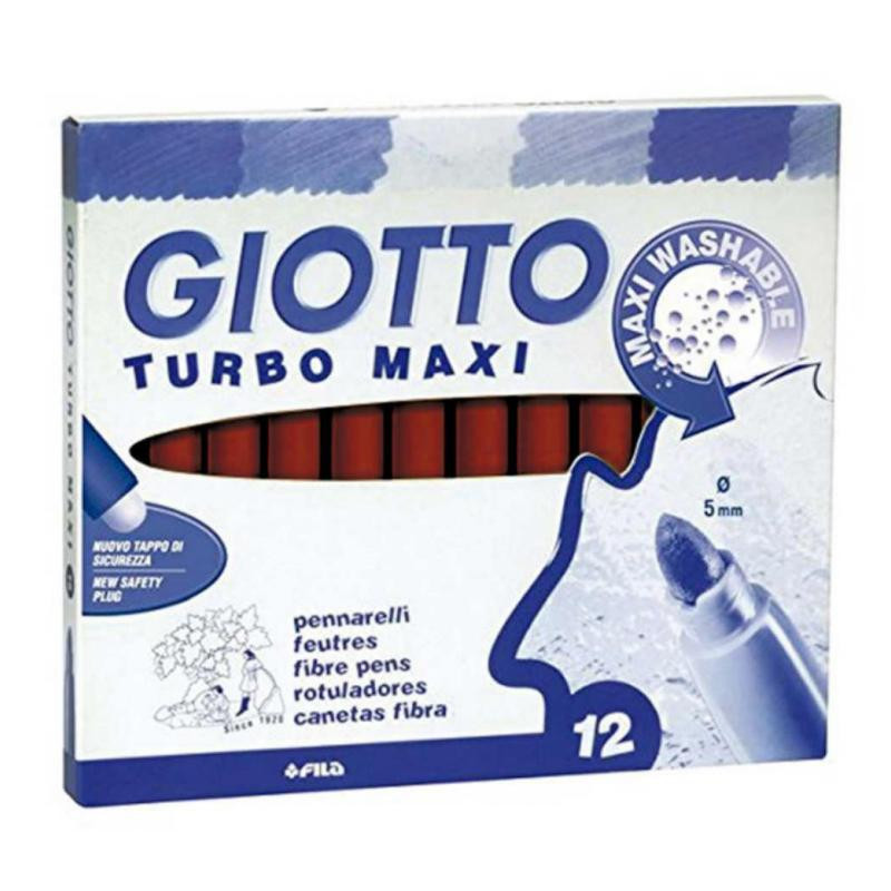 Rotulador Giotto Turbo Maxi 12 unid marrÃ³n oscuro