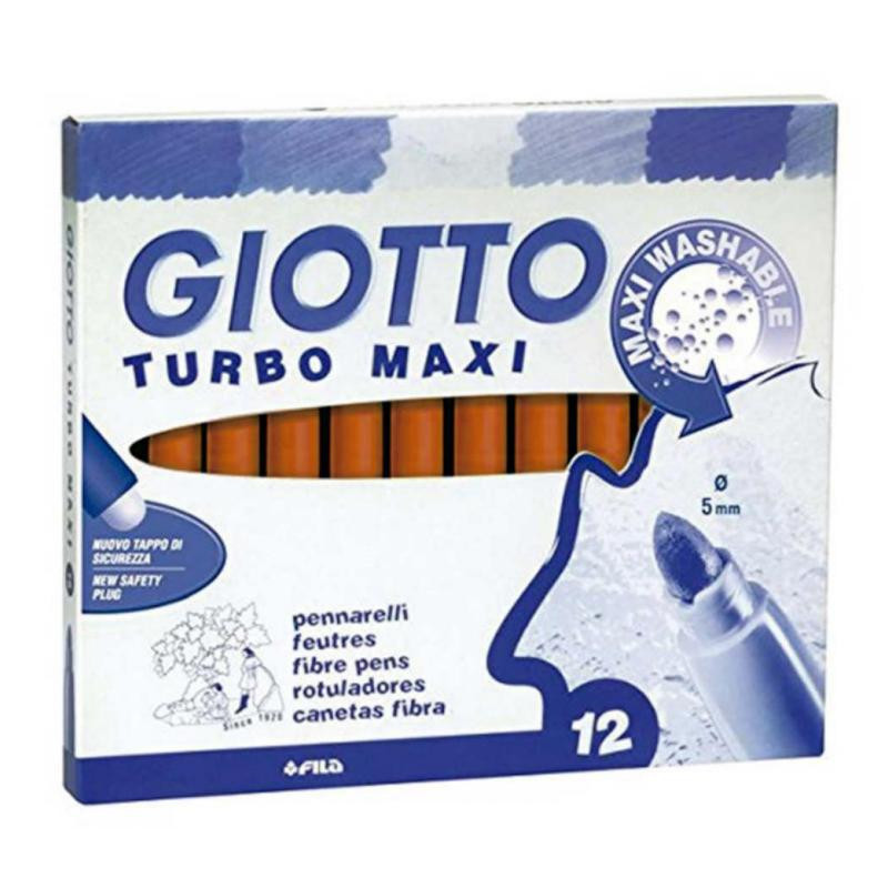 Rotulador Giotto Turbo Maxi 12 unid marrÃ³n claro