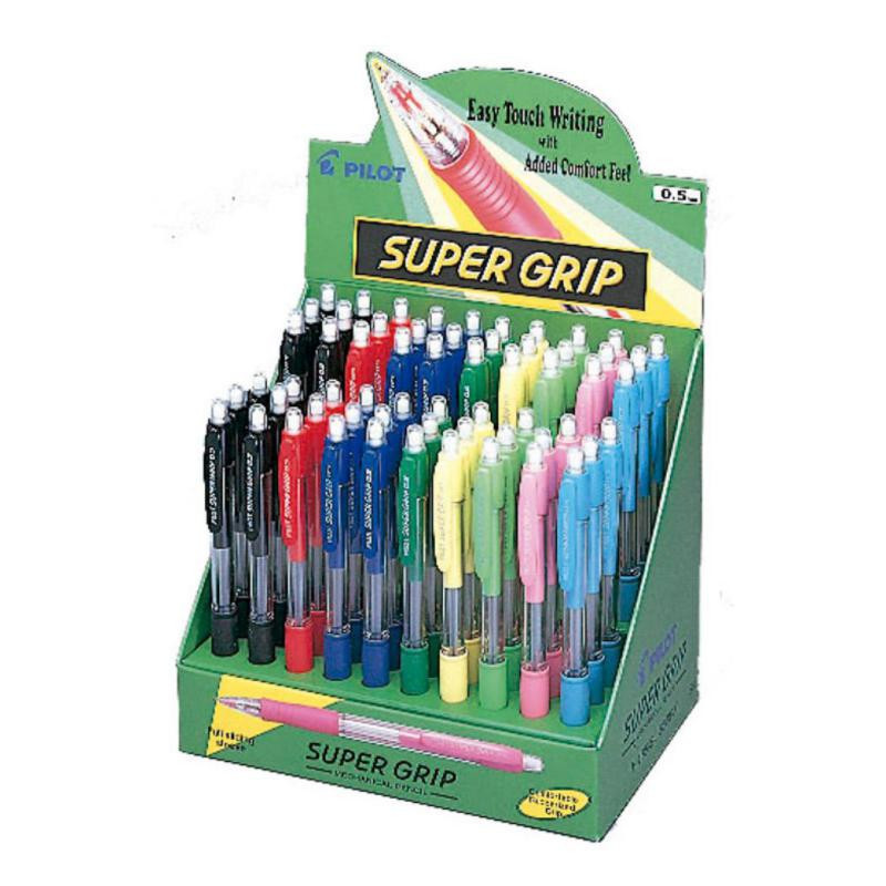 Portaminas Pilot H-185 Super Grip Colores Surtidos Expositor /60 ud.