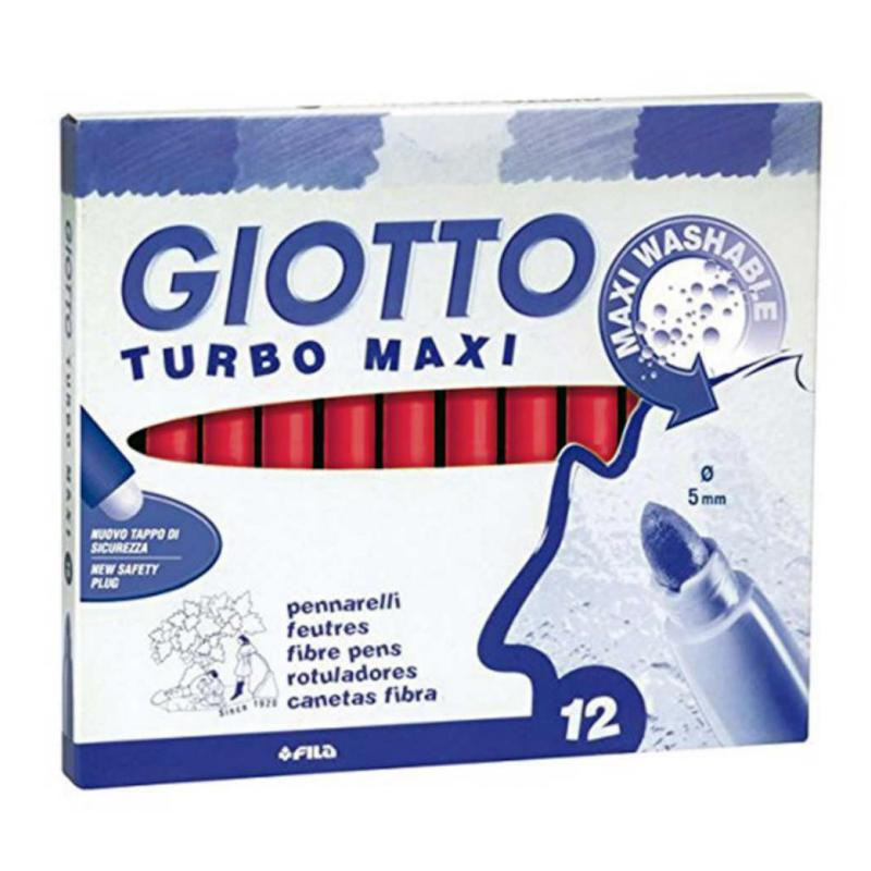 Rotulador Giotto Turbo Maxi 12 unid rojo