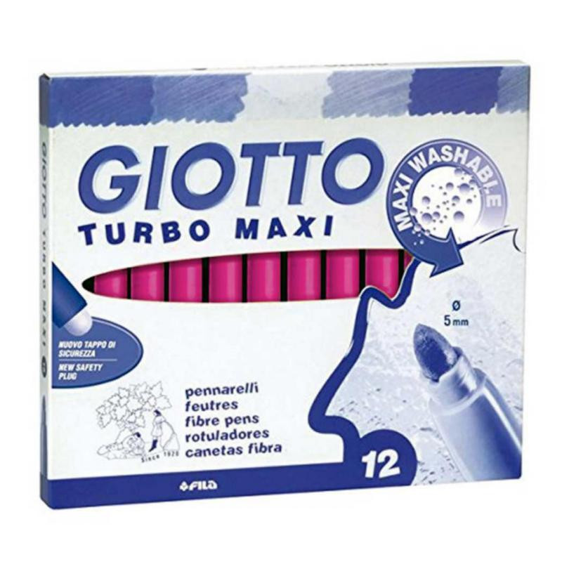 Rotulador Giotto Turbo Maxi 12 unid magenta