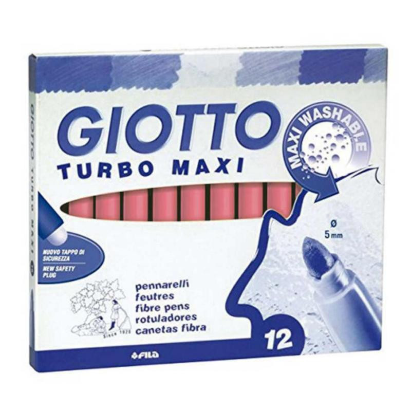 Rotulador Giotto Turbo Maxi 12 unid rosa