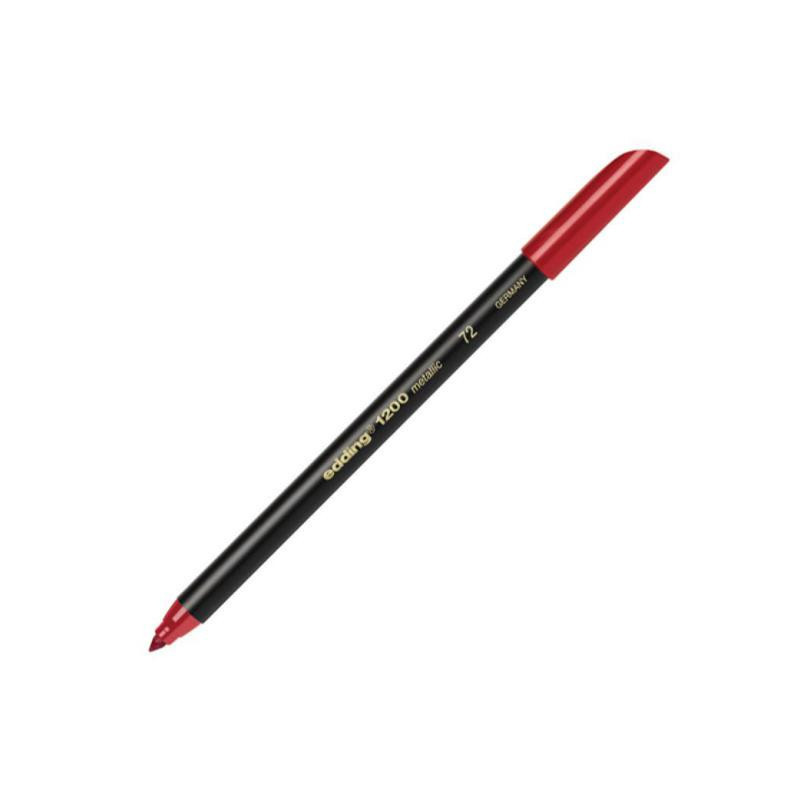 Rotulador Punta Fibra Edding 1200 Rojo MetÃ¡lico