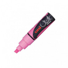 Rotulador de Tiza LÃ­quida Uni Chalk Punta Biselada 8 mm. Rosa