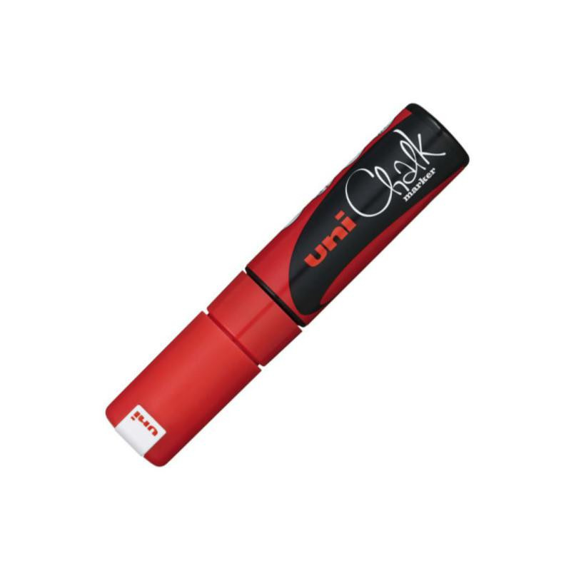 Rotulador de Tiza LÃ­quida Uni Chalk Punta Biselada 8 mm. Rojo