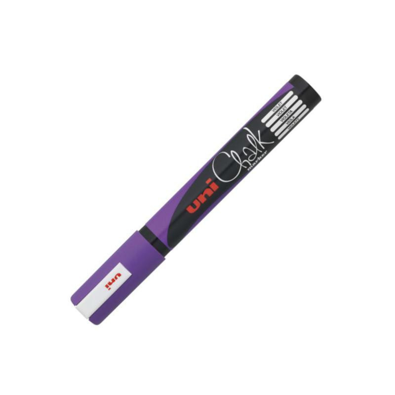 Rotulador de Tiza LÃ­quida Uni Chalk Punta CÃ³nica 1,8-2,5 mm. Violeta