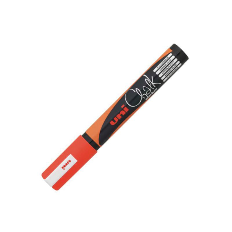 Rotulador de Tiza LÃ­quida Uni Chalk Punta CÃ³nica 1,8-2,5 mm. Naranja