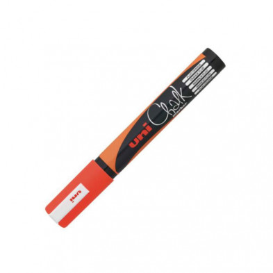 Rotulador de Tiza LÃ­quida Uni Chalk Punta CÃ³nica 1,8-2,5 mm. Naranja