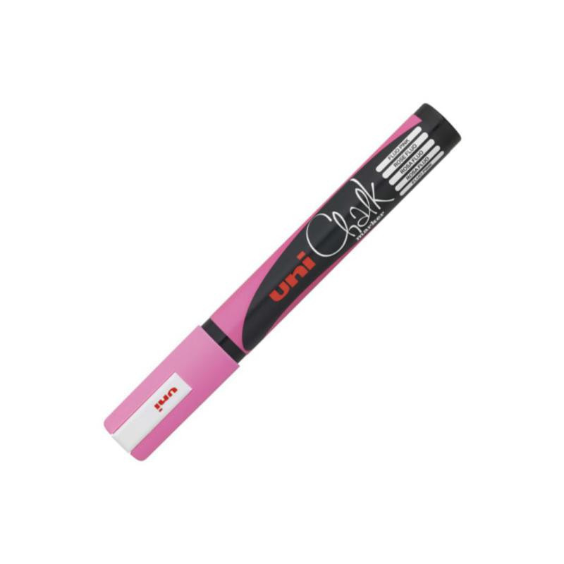 Rotulador de Tiza LÃ­quida Uni Chalk Punta CÃ³nica 1,8-2,5 mm. Rosa