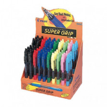 BolÃ­grafo Tinta Aceite Pilot Super Grip Colores Surtidos Expositor /60 ud.