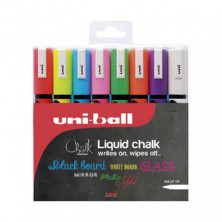 Rotulador de Tiza LÃ­quida Uni Chalk Punta CÃ³nica 1,8-2,5 mm. Colores Surtidos BlÃ­ster /8 ud.