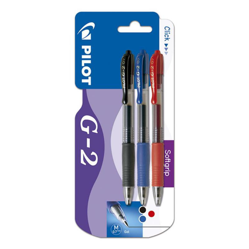 BolÃ­grafo Tinta Gel Pilot G-2 Colores Surtidos BlÃ­ster /3 ud.