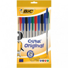 BolÃ­grafo Tinta Aceite Bic Cristal Original Colores Surtidos BlÃ­ster /10 ud.