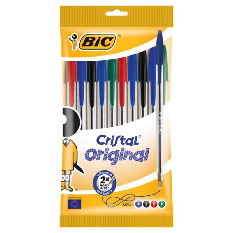 BolÃ­grafo Tinta Aceite Bic Cristal Original Colores Surtidos BlÃ­ster /10 ud.