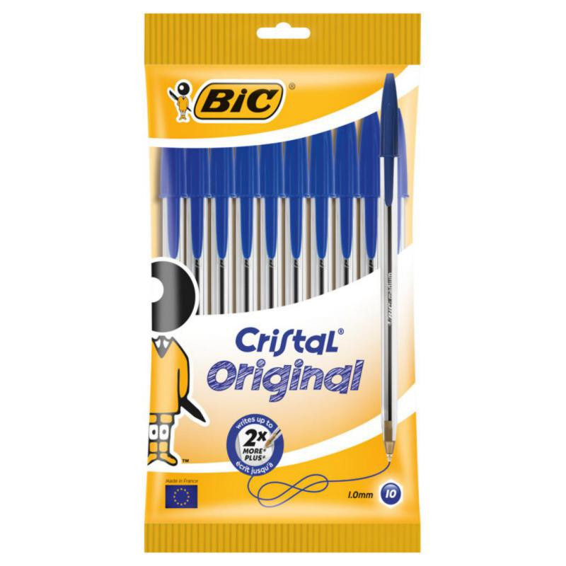 BolÃ­grafo Tinta Aceite Bic Cristal Original Azul BlÃ­ster /10 ud.