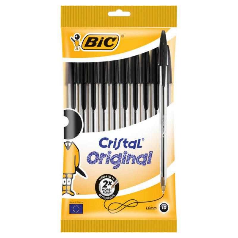 BolÃ­grafo Tinta Aceite Bic Cristal Original Negro BlÃ­ster /10 ud.