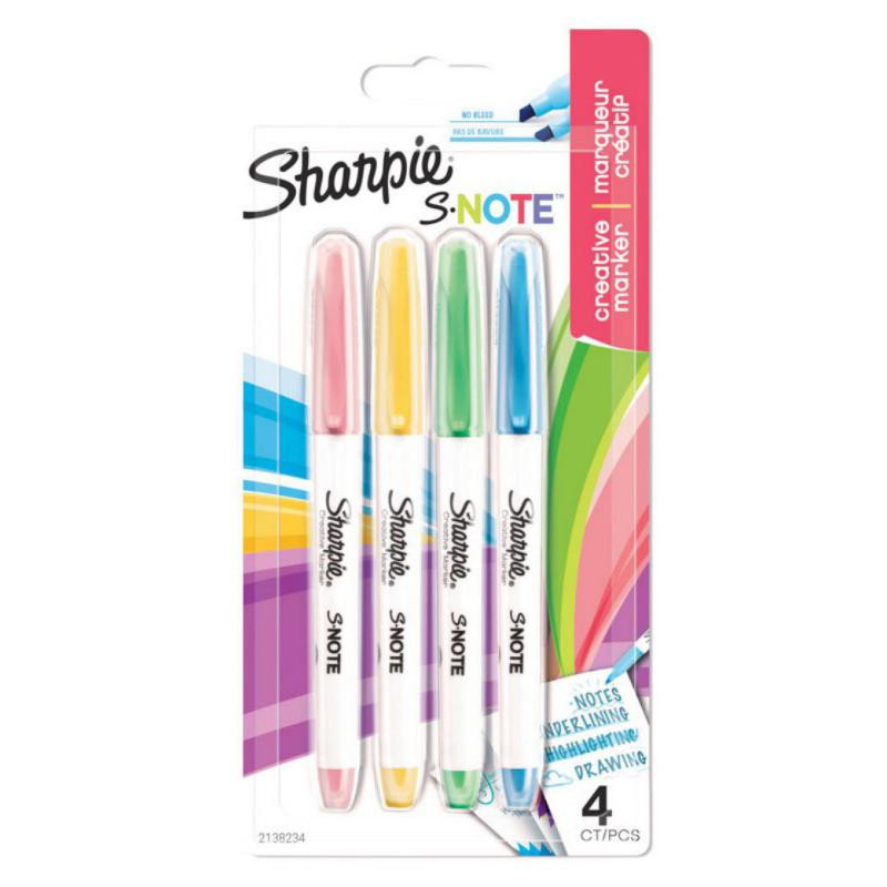 Sharpie S Note Blister 4 ud. surtidas