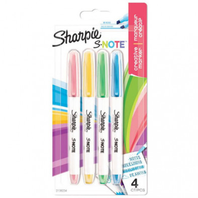 Sharpie S Note Blister 4 ud. surtidas