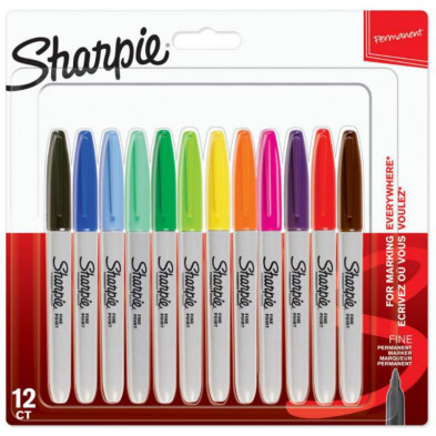 Rotulador Sharpie Fine blÃ­ster 12 colores