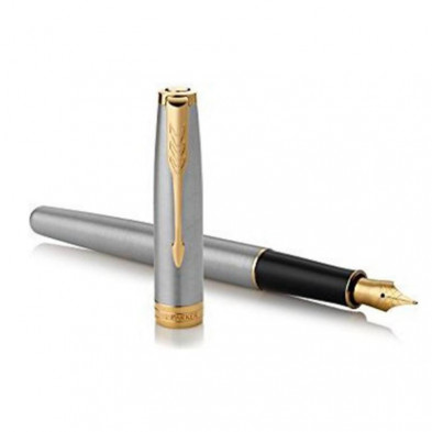 Pluma EstilogrÃ¡fica Parker Sonnet Stainless GT Acero Oro