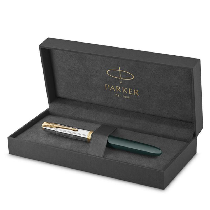 Pluma EstilogrÃ¡fica Parker CT 51 Premium Verde Oro