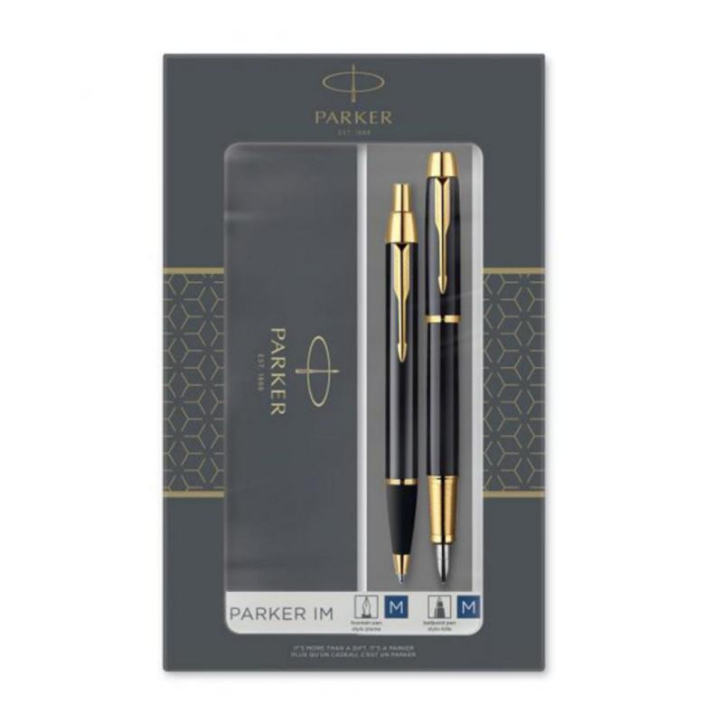 Duo Parker Essential CT BolÃ­grafo + Pluma Negro Dorado