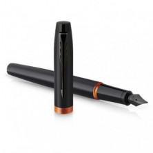 Pluma EstilogrÃ¡fica Parker IM Professionals Negro Naranja Llama