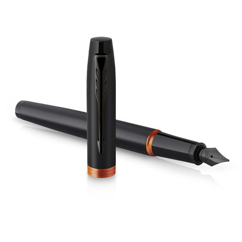 Pluma EstilogrÃ¡fica Parker IM Professionals Negro Naranja Llama