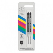 Recambio BolÃ­grafo Parker Original 0,7 mm Tinta Negro Blister 2 ud